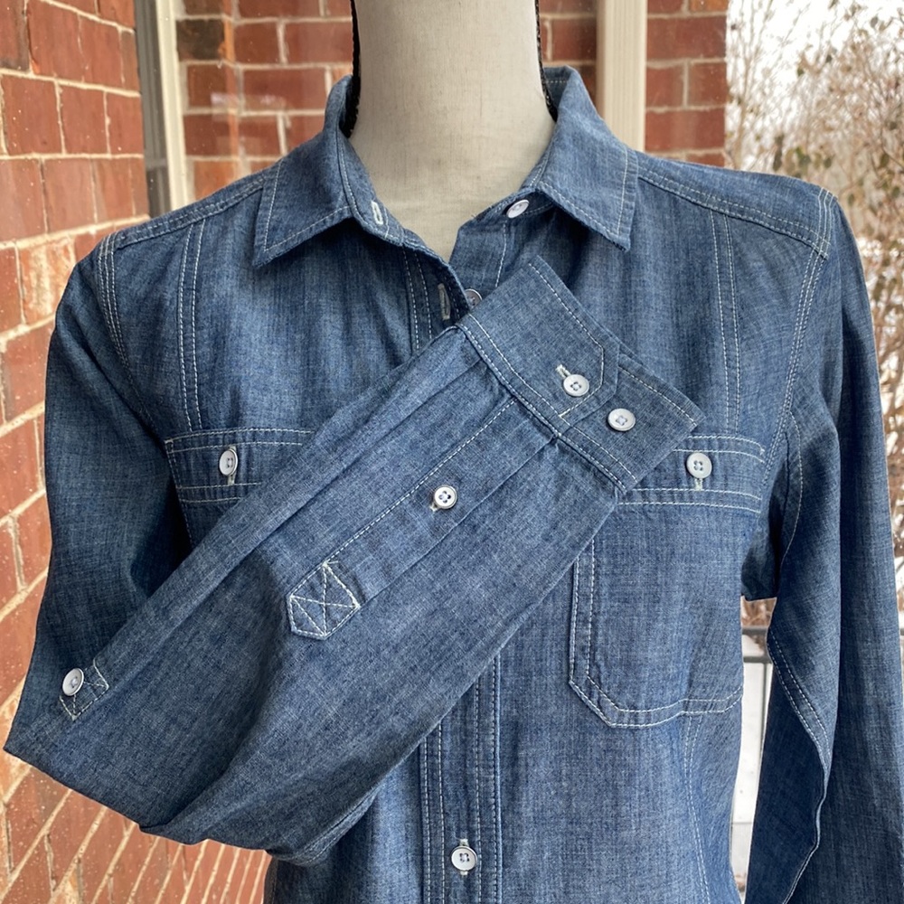 Duluth Trading Co Chambray Dress - Picture 3 of 10